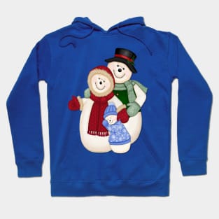 Snow Family Glitter and Snowflakes Hoodie